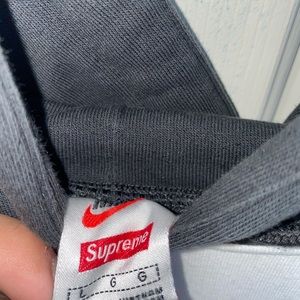 Supreme Nike Stripe Hooded Sweatshirt Black